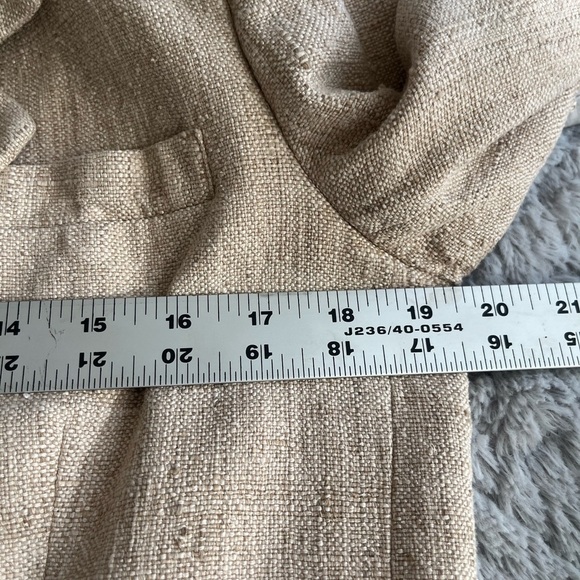 VTG Women's textured Cream Blazer size 8 minimalist capsule old money preppy - Picture 7 of 8